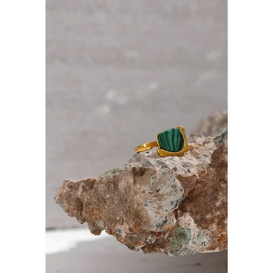 Ring mit Stein-Jil-offener Ring-Damen Schmuck-Ring grüner