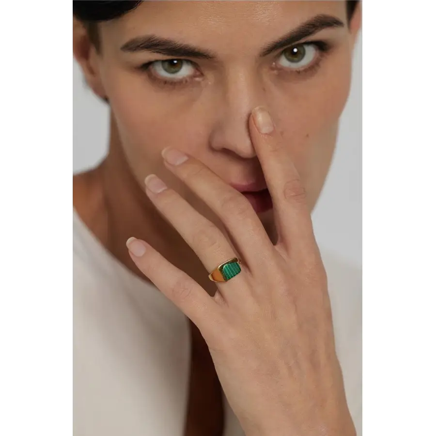 Ring mit Stein-Jil-offener Ring-Damen Schmuck-Ring grüner