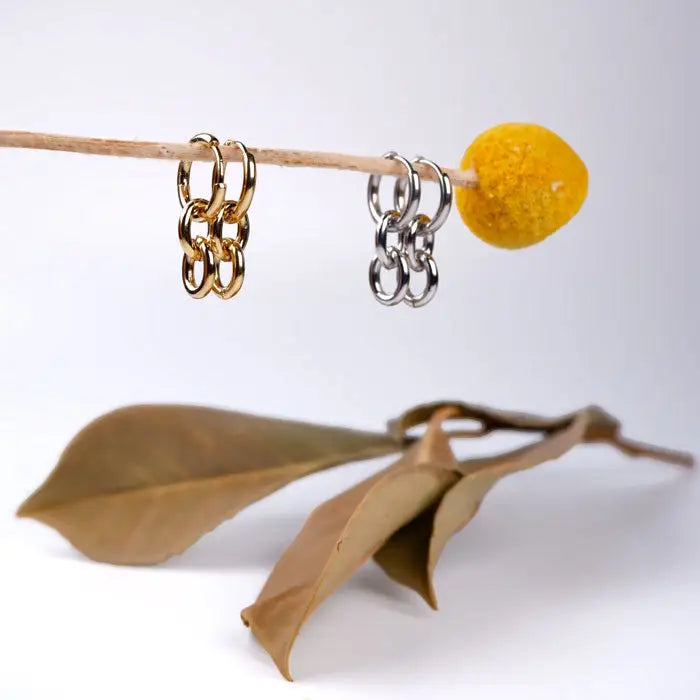 runde Creolen mit Einhänger-Kaia-2 in 1 Ohrring-Stilvolle