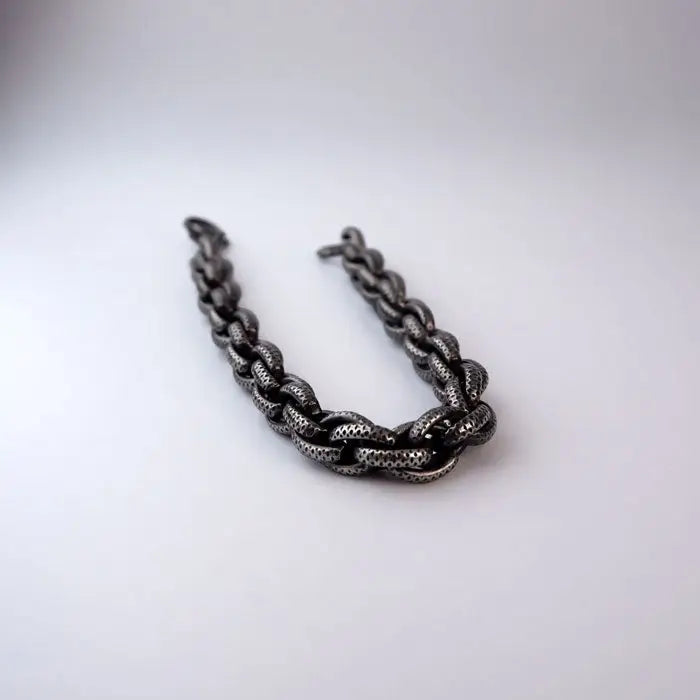 Schwarzstahl Armkette-Wasserfester Schmuck-Biker Schmuck