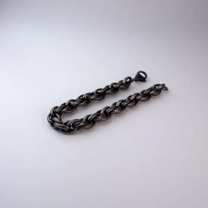 Schwarzstahl Armkette-Wasserfester Schmuck-Biker Schmuck