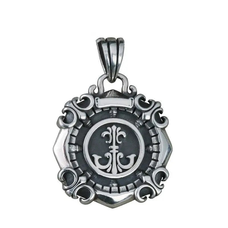 Sonnen Amulett Halskette-Kompass Anhänger-Amulett Kette