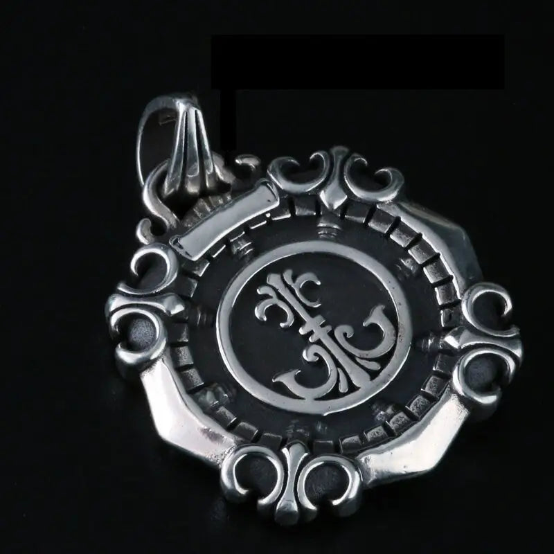 Sonnen Amulett Halskette-Kompass Anhänger-Amulett Kette