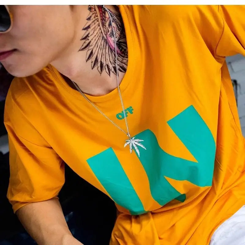 Statement Ahorn Cannabis Halskette-Anhänger als Hanf Amulett