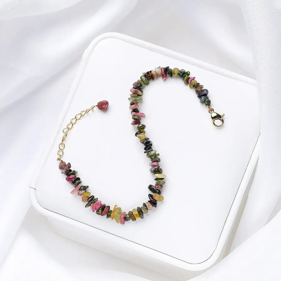 Steinsplitter Armkettchen-Echtstein Armbänder-Stein