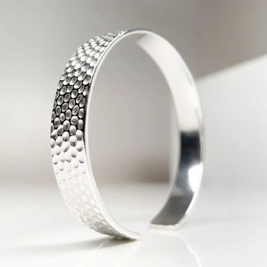 Struktur Armreif Silber-Armreif Damen Silber-Struktur Armreif-moderner Armschmuck-silberfarbener Armreif-Armspange silberfarben-Armreif in Silber für Damen-SHELAGO EU-