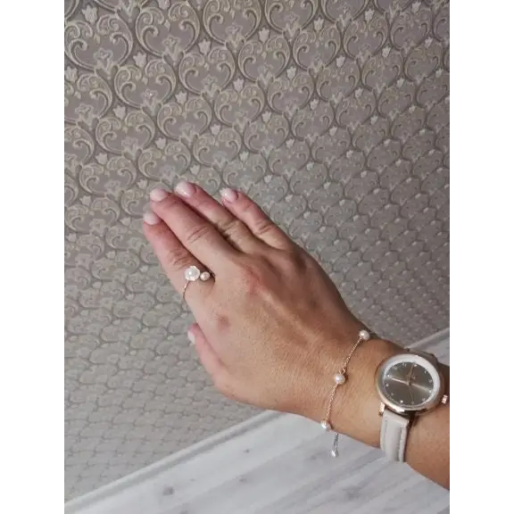 Süßwasserperlen Armkette-Perlenarmband-Brautschmuck-feine