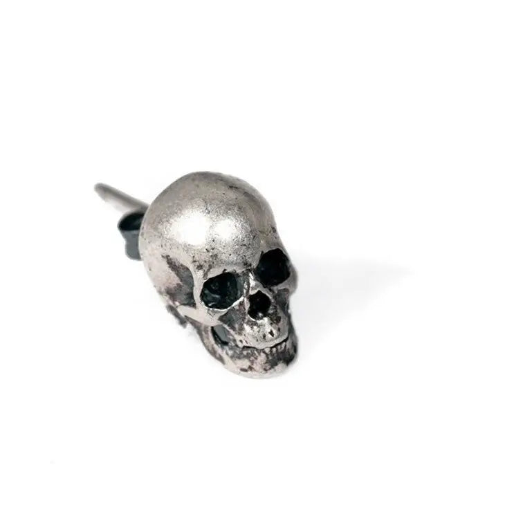 Totenkopf Ohrstecker Silber-Edelstahl Ohrring-Damen