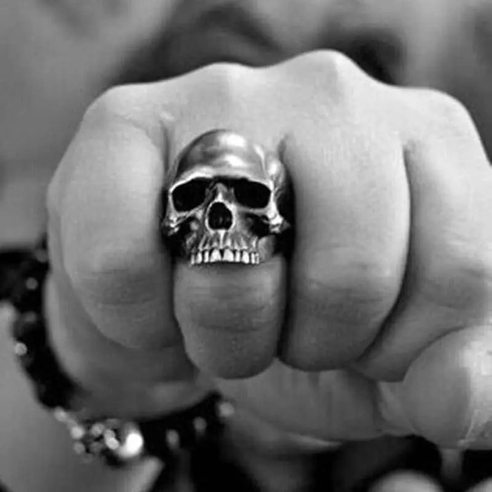 Totenkopf Ring-Fingerring mit Schädel-Gothic Ring-Schmuck