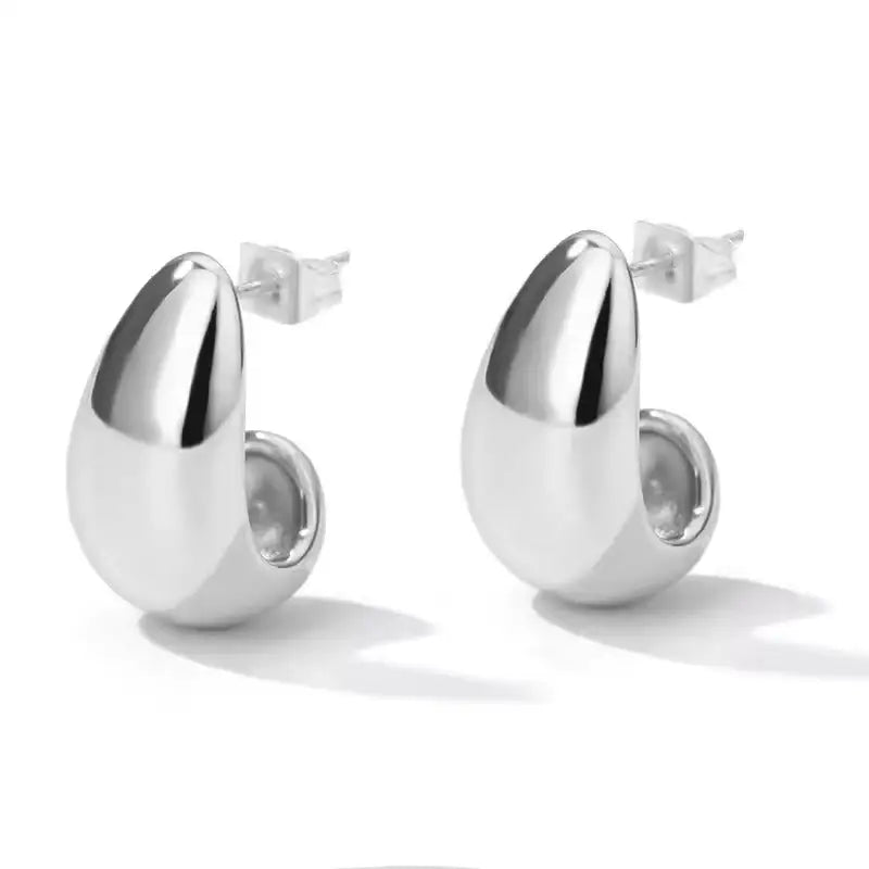 Tropfen Ohrstecker-Tropfen Ohrringe-Schmuck Geschenk-Ohrschmuck Damen-Ohrringe Tropfenform Gold-Ohrringe Tropfenform-Ohrringe Tropfen Silber-SHELAGO-