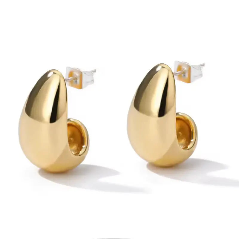 Tropfen Ohrstecker-Tropfen Ohrringe-Schmuck Geschenk-Ohrschmuck Damen-Ohrringe Tropfenform Gold-Ohrringe Tropfenform-Ohrringe Tropfen Silber-SHELAGO-