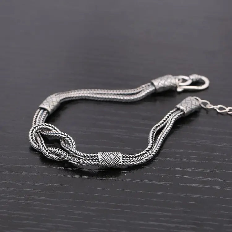 Türkische Fuchsschwanz Armkette in Armband Silber Farbe im