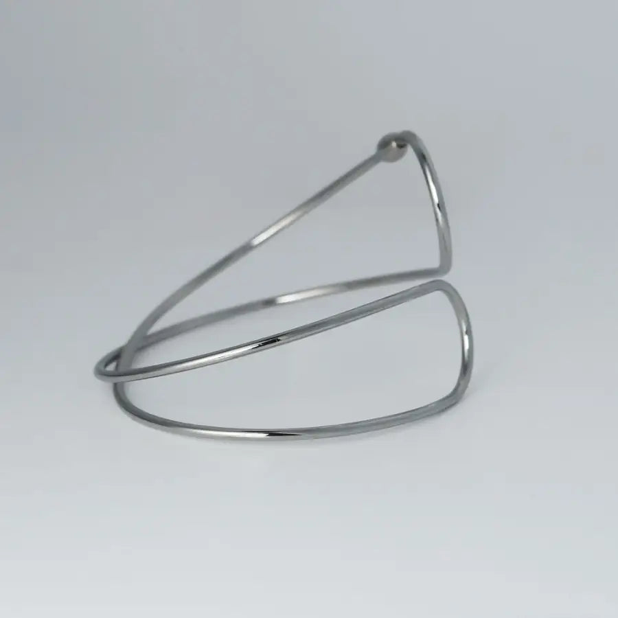 Twistline Armreif-filigraner Damen Armreif-verdrehte Draht Armspange-moderner Schmuck Damen-Abend Outfit-Edelstahl Armreif-Draht Armreif Damen-Shelago Schmuck