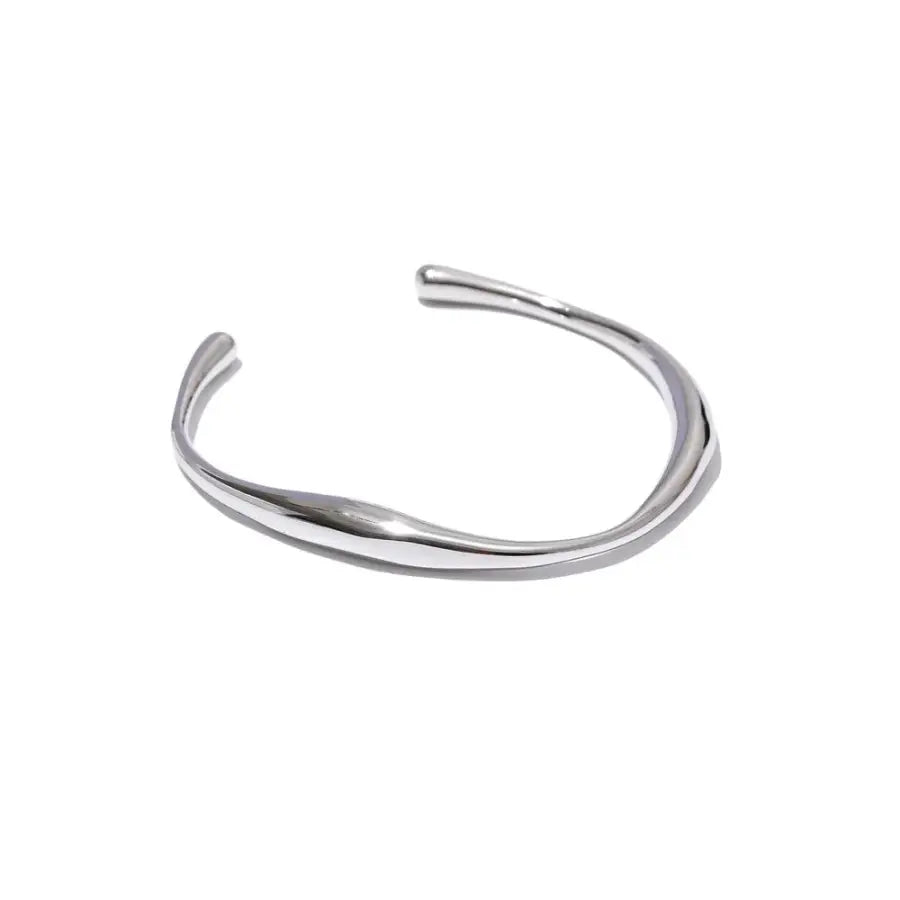 ungleichmäßiger Armreif-Edelstahl Gold Farben-Wasserfester