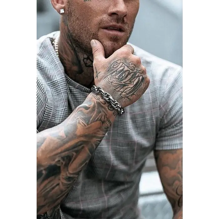 verdrehte Edelstahl Armkette-Biker Schmuck-Herren