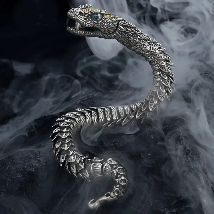 Viking Retro Schlangen Armband-Armkette als Massiv