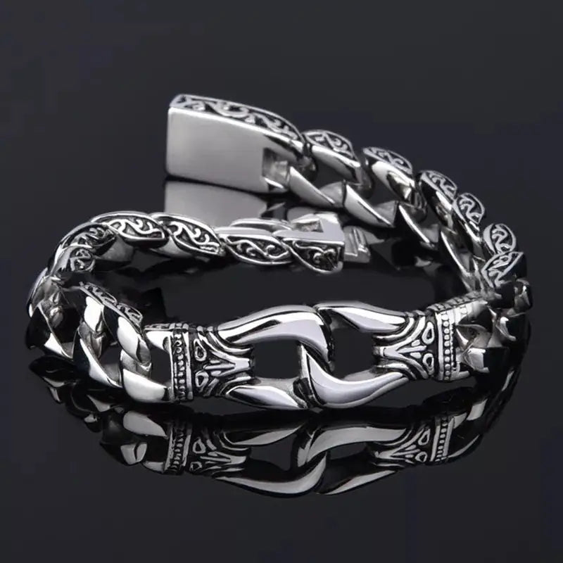 Viking Totem Muster Gliederkette-Armband-Armkette im Retro