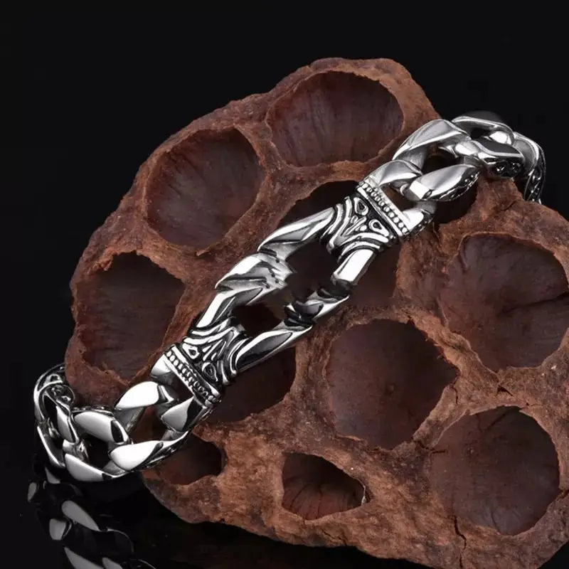 Viking Totem Muster Gliederkette-Armband-Armkette im Retro
