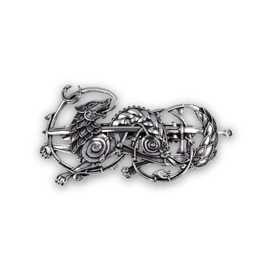 Viking Wolf Haarspange - Silber - Haarschmuck
