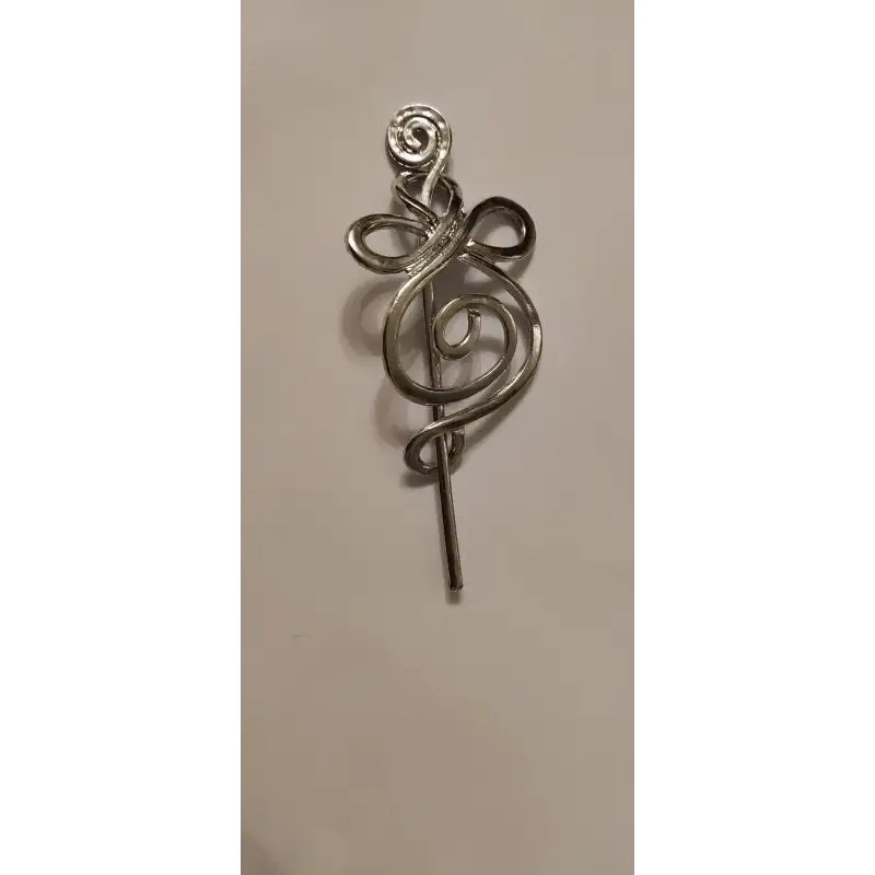 Vintage Haarnadel-Viking Schmuck-Silber Kelten Blume-Runen