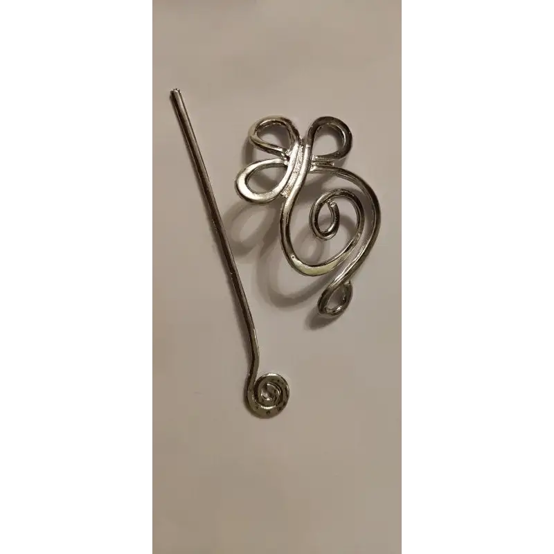 Vintage Haarnadel-Viking Schmuck-Silber Kelten Blume-Runen