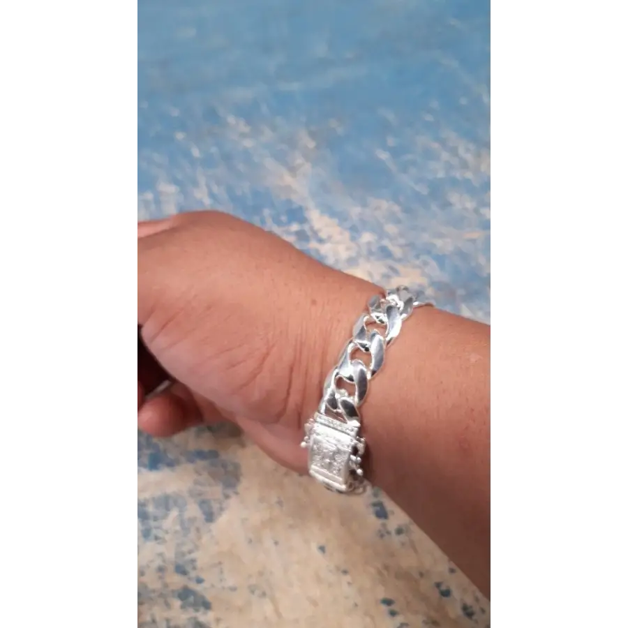 Wikinger Armkette mit Gemusterter Schnalle - Robuste Kette