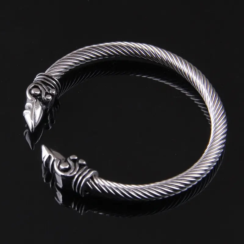 Wikinger Odin Raben Armreif-Armspange als Hugin und Munin