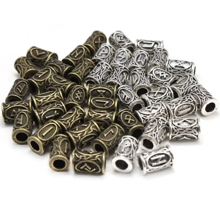 Wikinger Runen Haarschmuck-Haar Perlen Set-Viking Haar