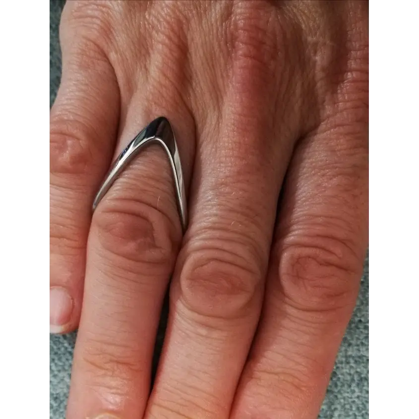 Wishbone Ring-Cleo-minimalistisch-Ring Silber