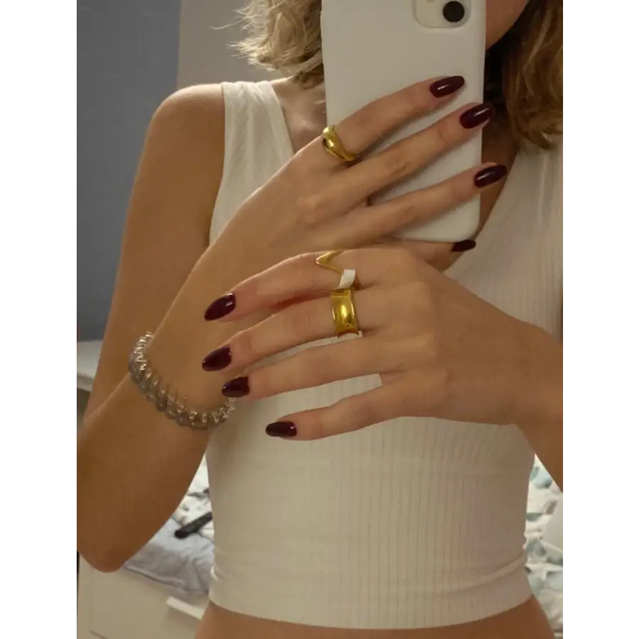 Wishbone Ring-Cleo-minimalistisch-Ring Silber