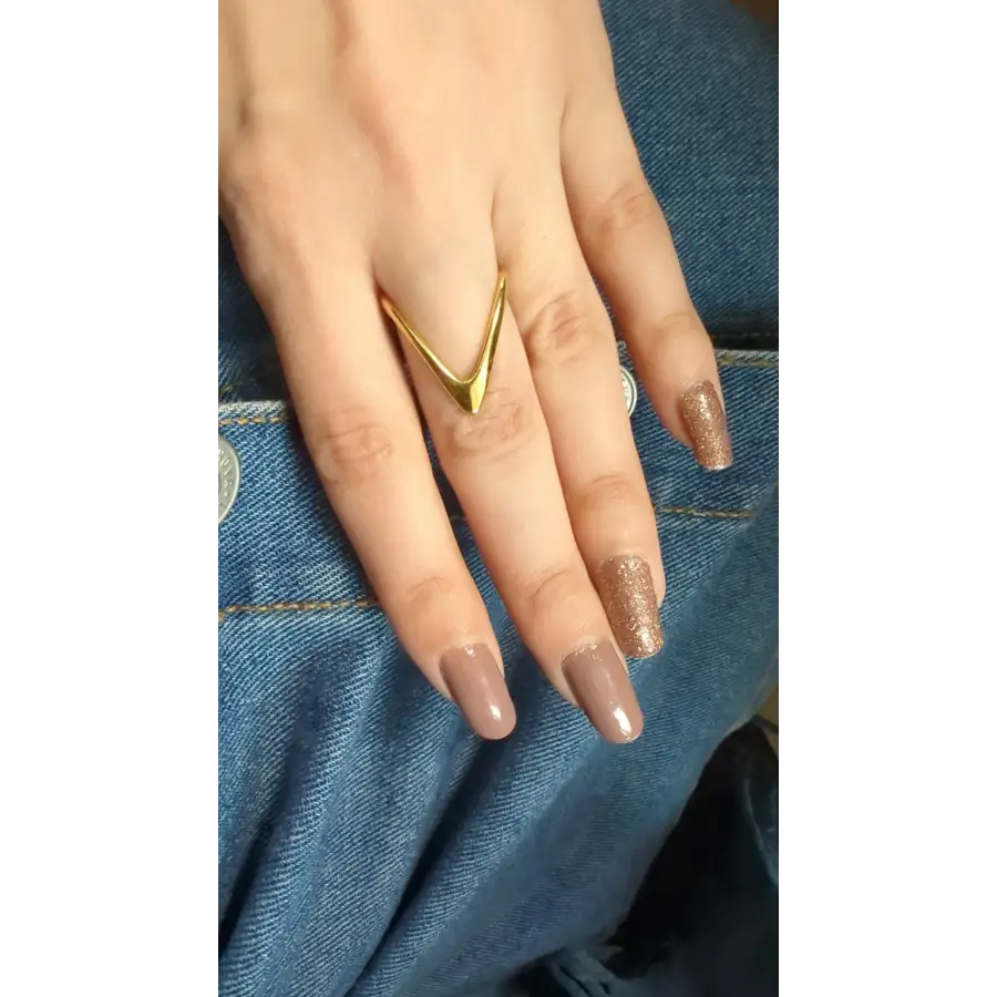 Wishbone Ring-Cleo-minimalistisch-Ring Silber