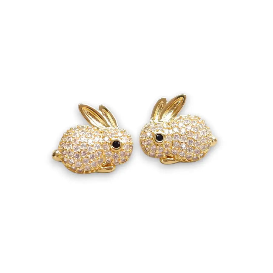 Zirkon Hasen Ohrstecker-Kaninchen Ohrstecker-Häschen Ohrstecker klein-Mädchen Schmuck Geschenk-Ohrringe für Mädchen-Geschenkidee Schmuck-Shelago Schmuck