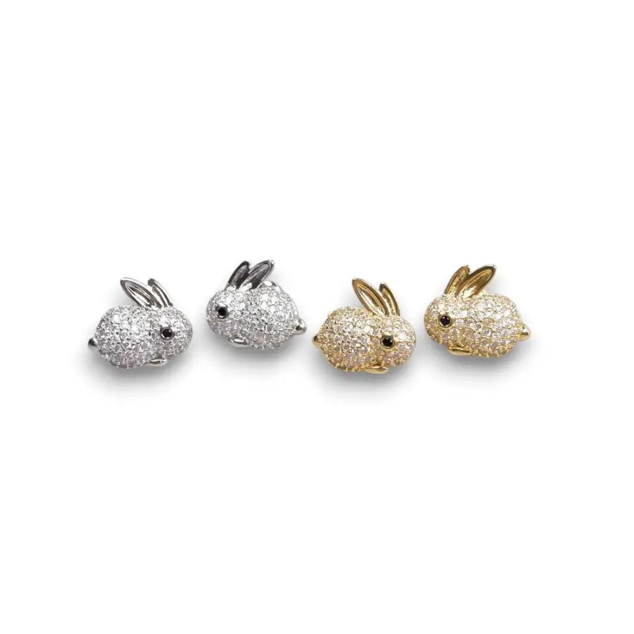 Zirkon Hasen Ohrstecker-Kaninchen Ohrstecker-Häschen Ohrstecker klein-Mädchen Schmuck Geschenk-Ohrringe für Mädchen-Geschenkidee Schmuck-Shelago Schmuck