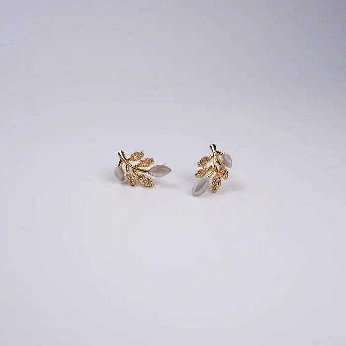 Zirkon Kristall-Zweig Ohrringe-Ohrstecker als Hochzeit Braut