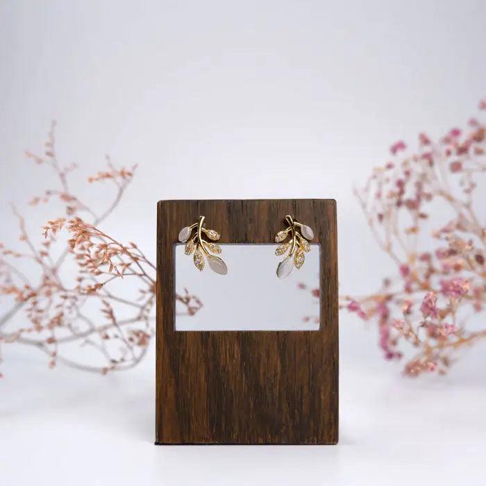 Zirkon Kristall-Zweig Ohrringe-Ohrstecker als Hochzeit Braut