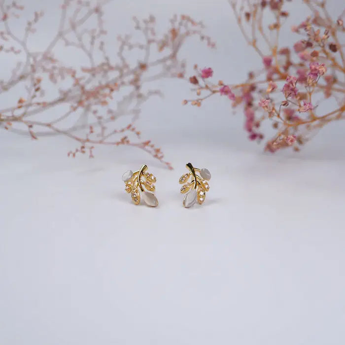 Zirkon Kristall-Zweig Ohrringe-Ohrstecker als Hochzeit Braut