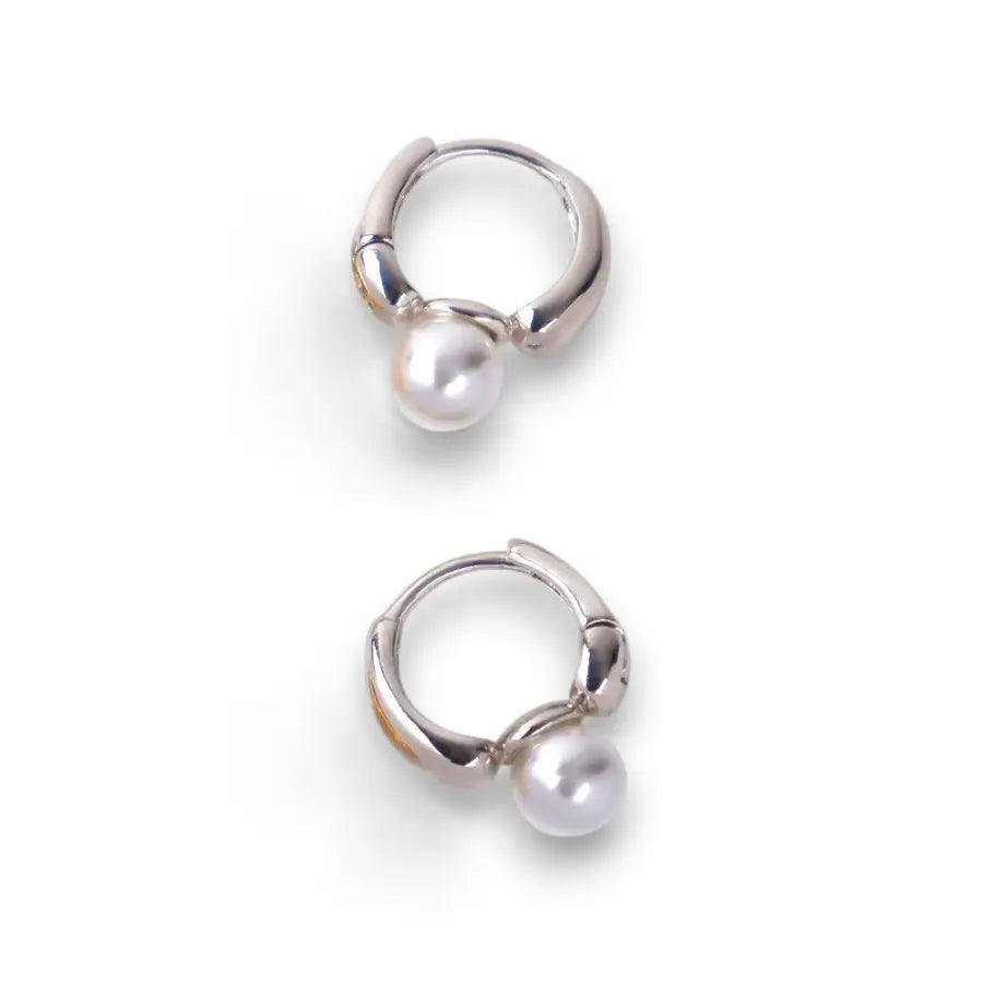 Creolen mit Perlen-Edelstahl Ohrringe Damen-Perlen Creolen-Creolen Gold mit Perle-Perlenohrringe Creolen-Süßwasserperle Ohrring-Ohrringe Damen Creolen-Ohrschmuck Damen