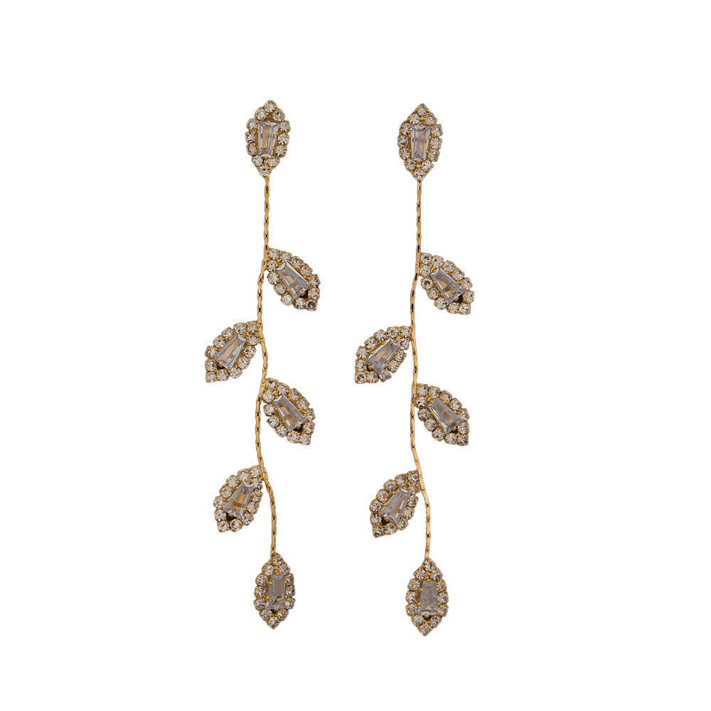 Ohrringe goldfarben-Ohrringe silberfarben-Blatt Ohrringe-Ohrringe Blatt Design-Hochzeit Ohrringe-Braut Ohrringe-Damen Ohrstecker-SHELAGO SCHMUCK