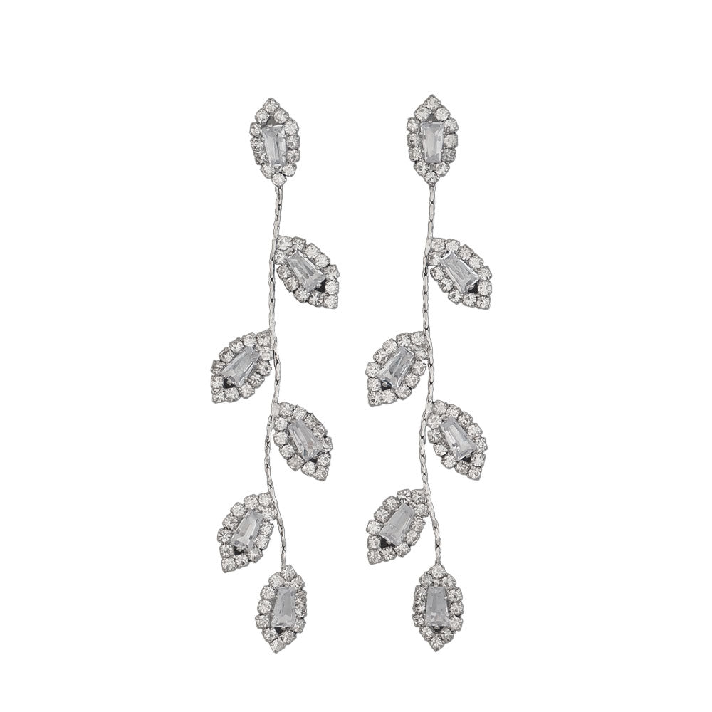 Ohrringe goldfarben-Ohrringe silberfarben-Blatt Ohrringe-Ohrringe Blatt Design-Hochzeit Ohrringe-Braut Ohrringe-Damen Ohrstecker-SHELAGO SCHMUCK