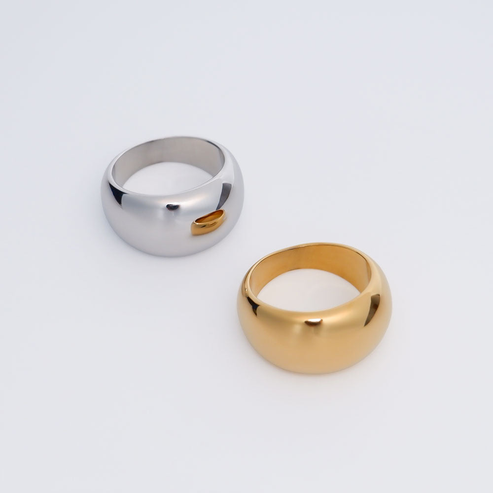 breiter klobiger Statement Ring - Damen Ring Edelstahl