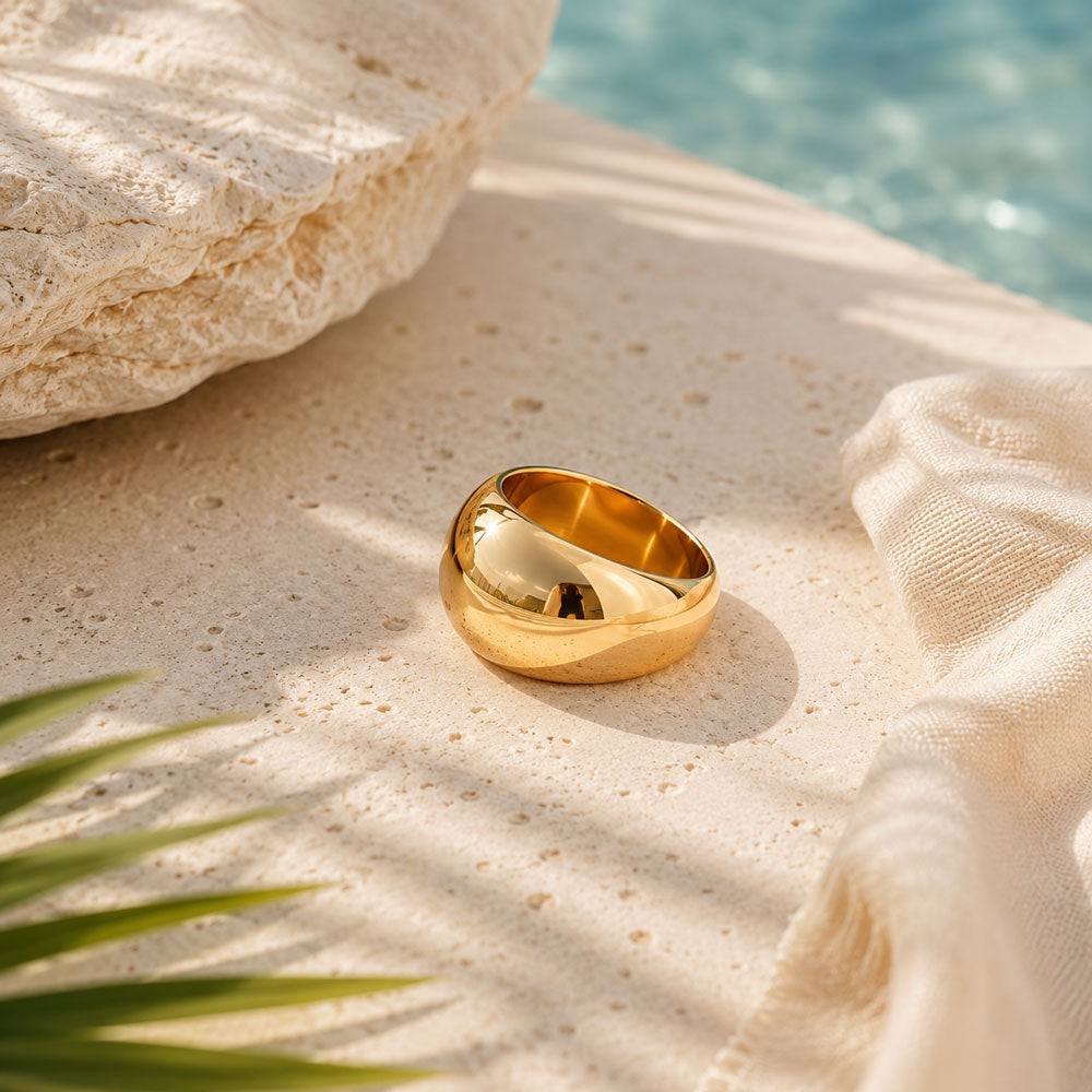 breiter klobiger Statement Ring - Damen Ring Edelstahl