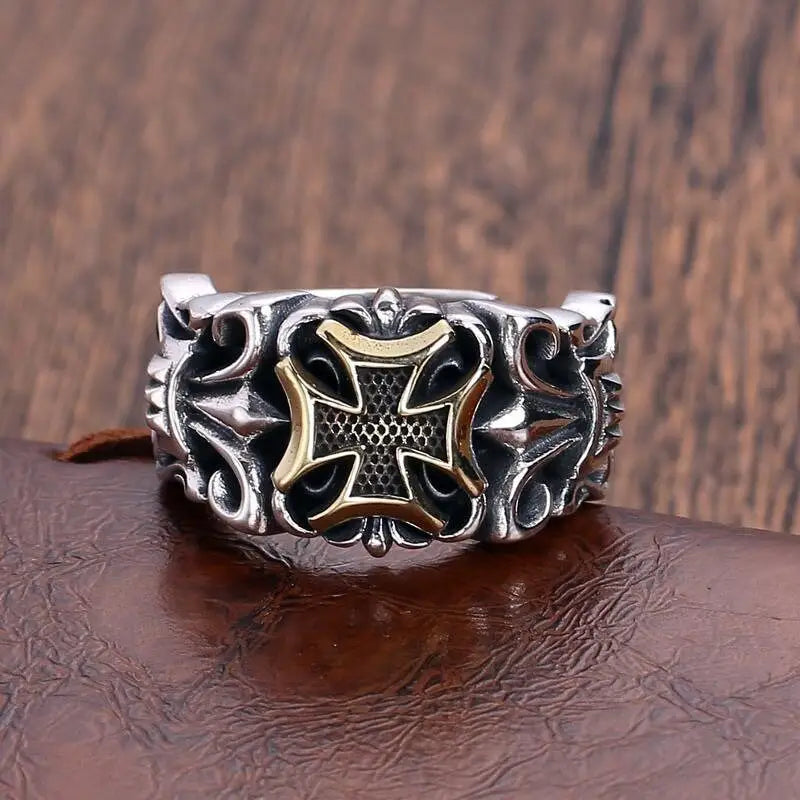 Biker Ring - Kreuz Schmuck - Retro Finger Schmuck - Unisex