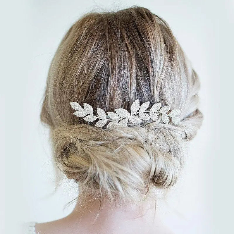 Blätter Haarkamm Hochzeit Haarschmuck Braut Schmuck