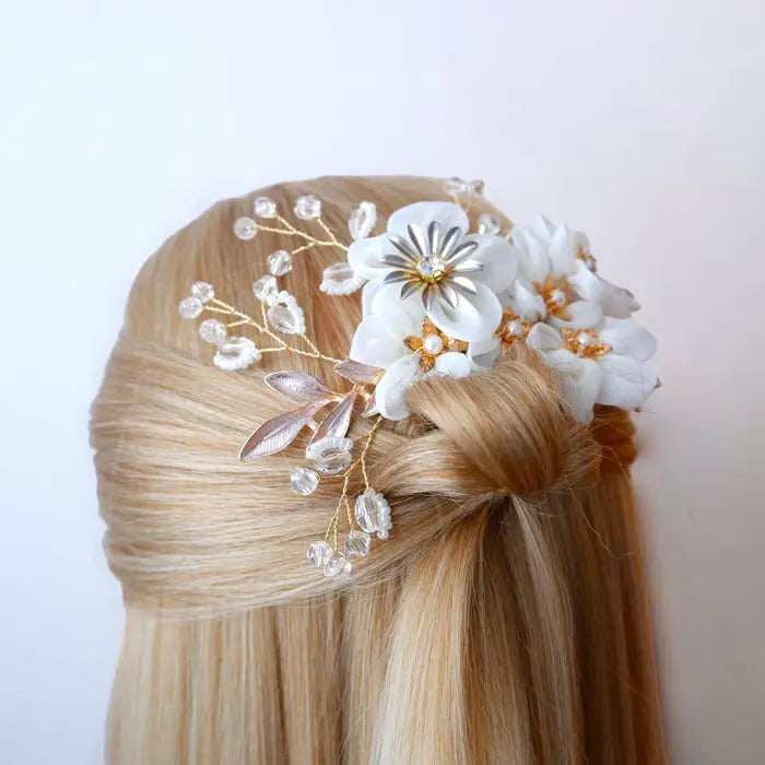 Blumen Haar Kamm-Braut Schmuck-Haarschmuck Braut-Haarkamm