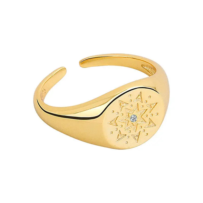 Boho Sonnen Ring-Fingerschmuck Gold Farben-Ring