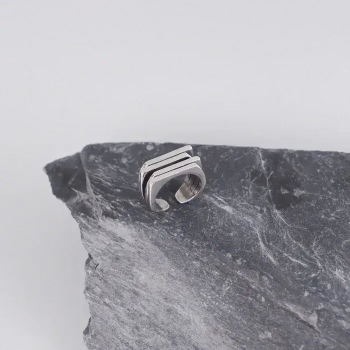 breiter Balken Ring-offene Ringe-Damenring-Schmuck minimalistisch-breite Ringe-Männer Ringe-Geschenk Idee-geometrischer Ring-Statement Ringe-shelago eu schmuck