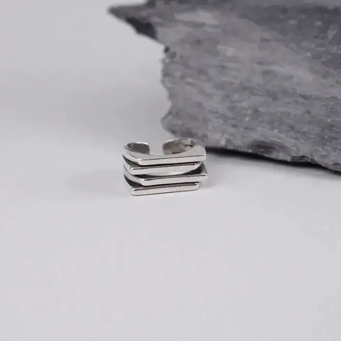 breiter Balken Ring-offene Ringe-Damenring-Schmuck minimalistisch-breite Ringe-Männer Ringe-Geschenk Idee-geometrischer Ring-Statement Ringe-shelago eu schmuck