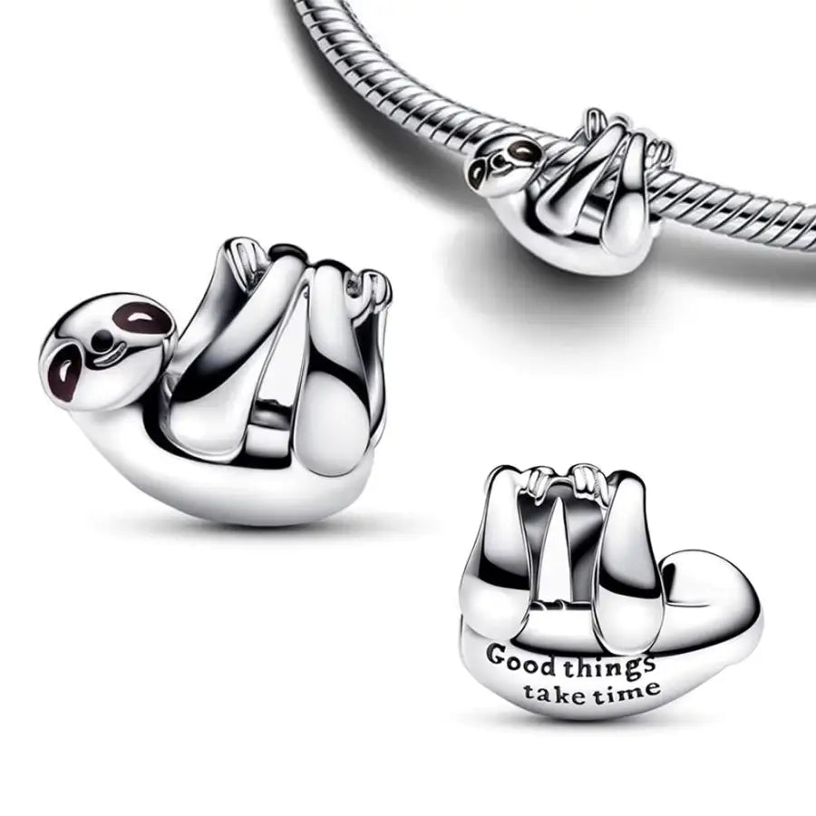 kleine Geschenke für Weihnachten-Geschenke Freundin-Geschenk für Mama-Charms für Armband-Charm Faultier Silber-Charm Faultier-SHELAGO SCHMUCK-