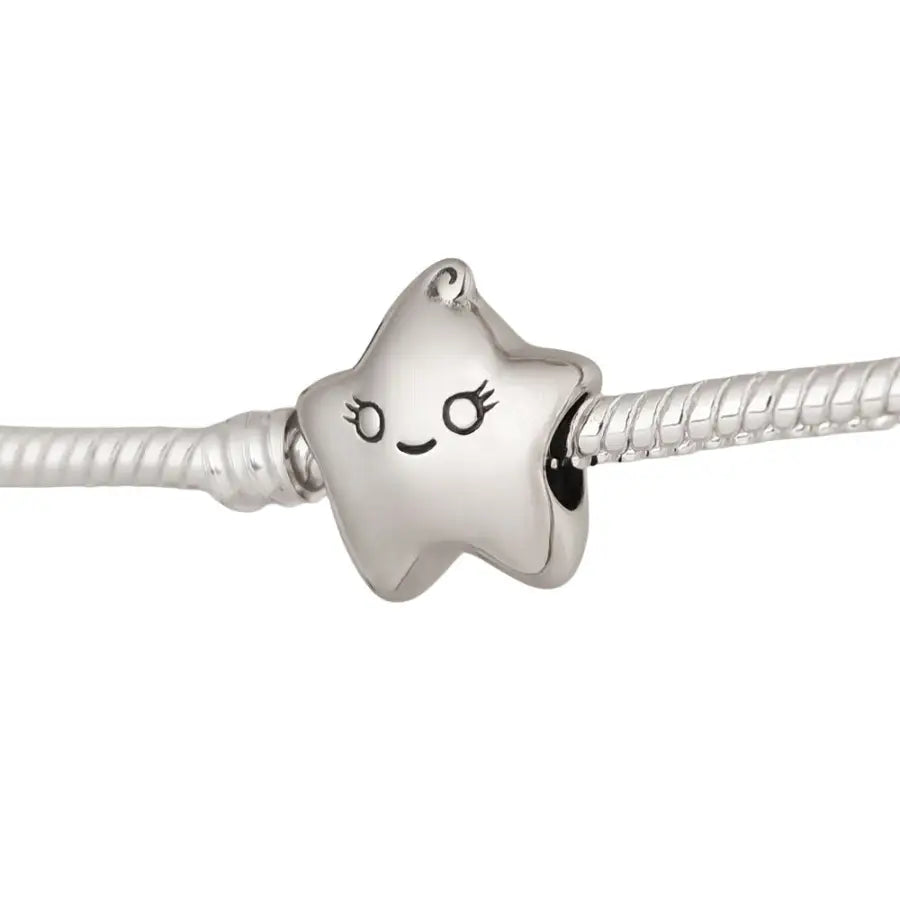 Charm Grinsender Stern-Glücksbringer Charm-niedlicher Stern Charm-Sternmotiv Charm-Stern Bead-Gute Laune Charm-Shelago Schmuck