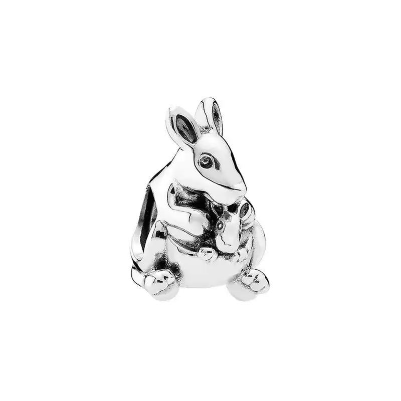 Charm Känguru mit Baby-Känguru Charm Anhänger-Tier Beads Silber-Jahrestag Geschenk für Sie-Geschenke zum Muttertag-SHELAGO SCHMUCK-